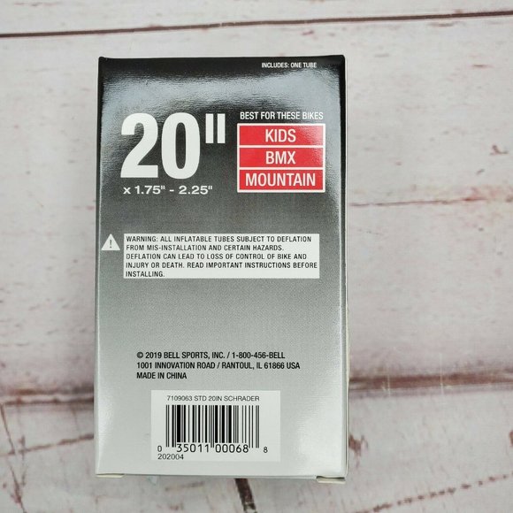 Bell Standard Schrader Replacement Bicycle Inner Tube 24”x1.75-2.25” - Picture 6 of 8